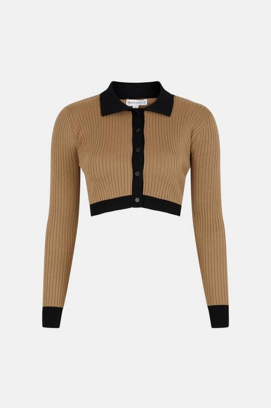Warehouse Contrast Polo Jumper 5