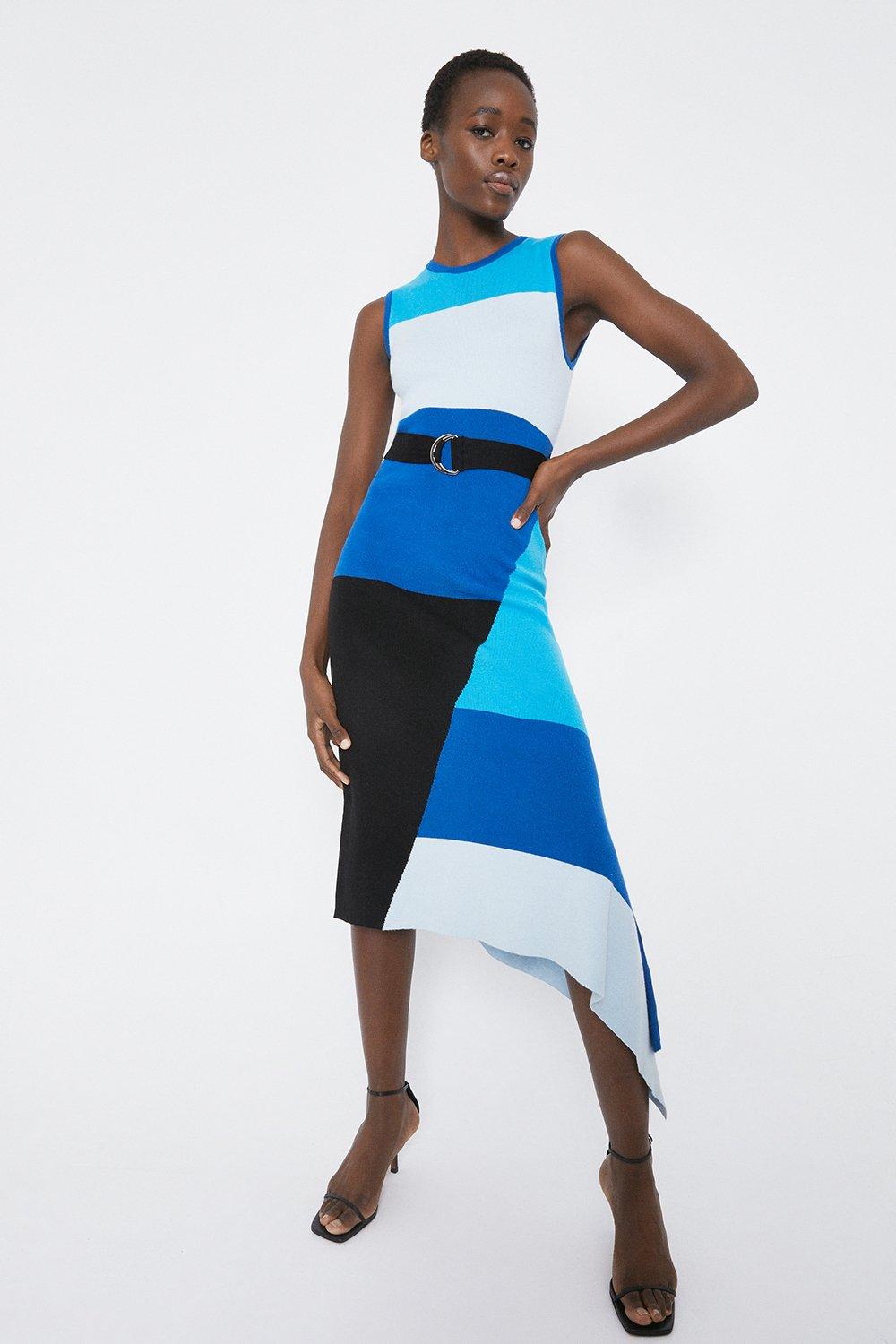 Dvf color best sale block dress