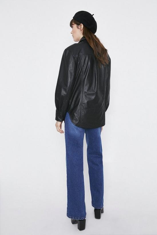 Warehouse Real Leather Shirt 3
