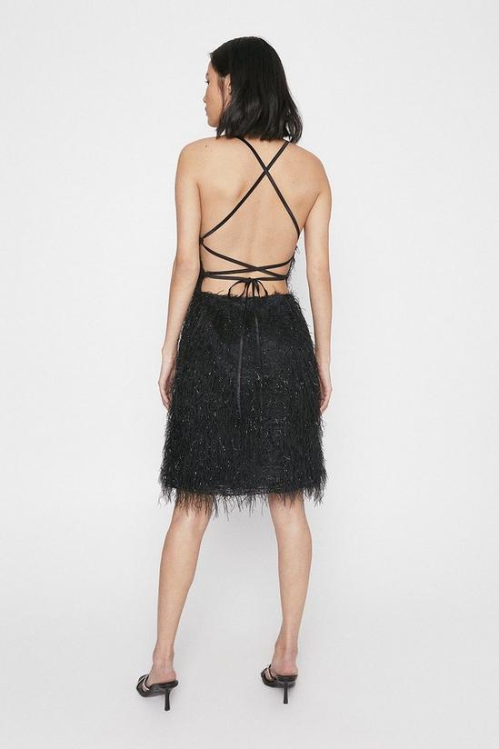 Warehouse Feather Detail Crossback Dress 3