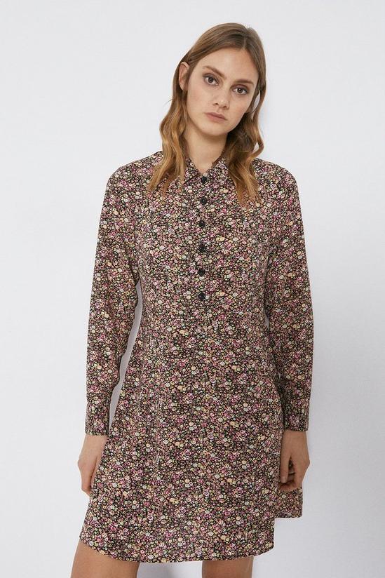 Warehouse Ditsy Floral Mini Shirt Dress 1