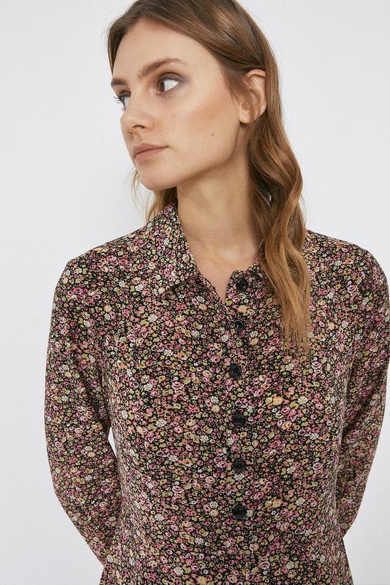 Warehouse Ditsy Floral Mini Shirt Dress 2