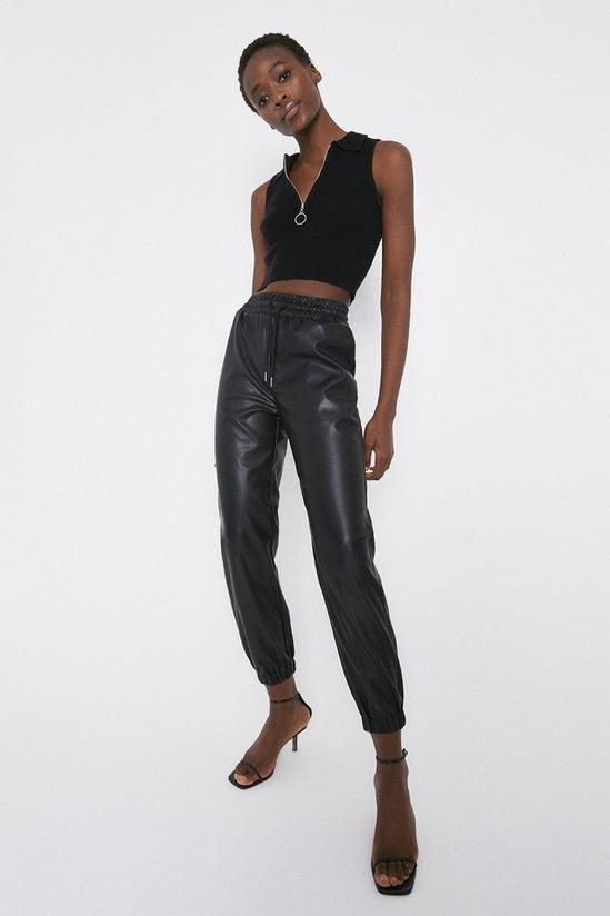 Warehouse Faux Leather Jogger 1