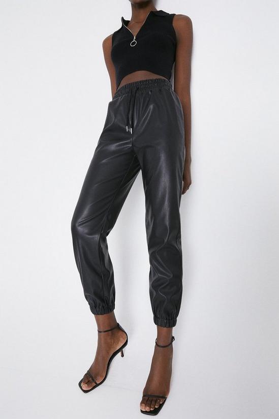 Warehouse Faux Leather Jogger 4