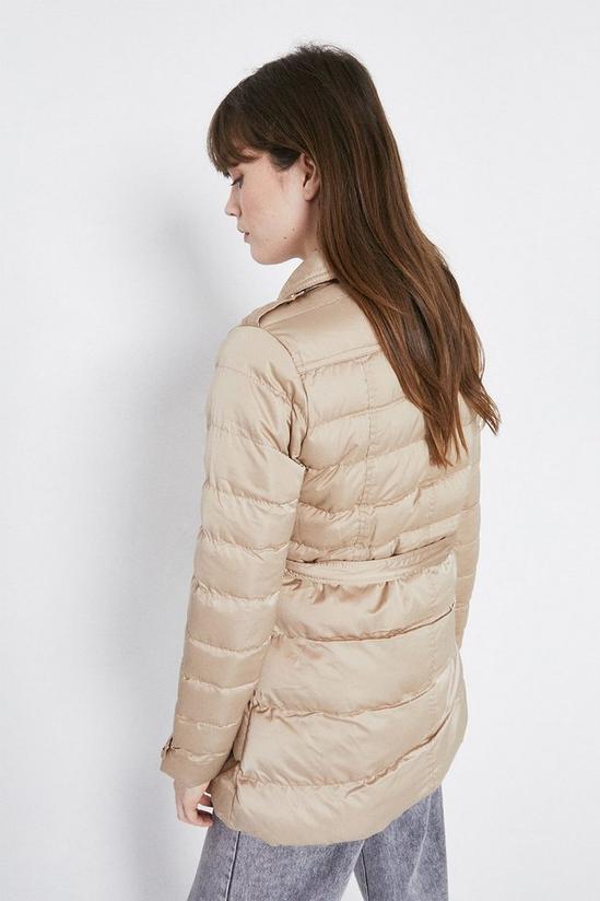 Warehouse Double Breasted Belted Padded Jacket 3