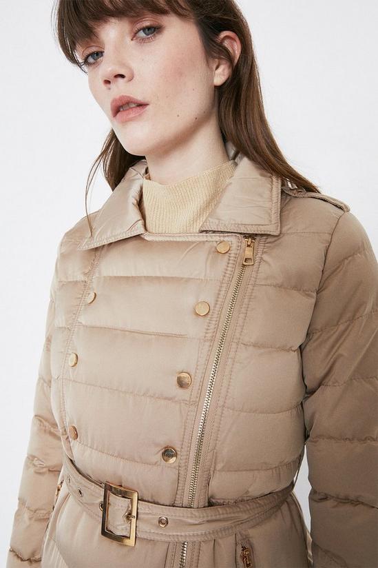Warehouse Double Breasted Belted Padded Jacket 4