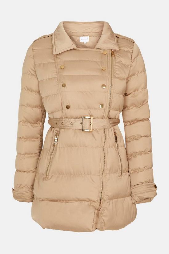 Warehouse Double Breasted Belted Padded Jacket 5