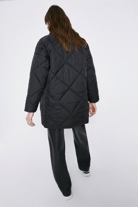 Warehouse Diamond Quilted Wrap Padded Jacket 3
