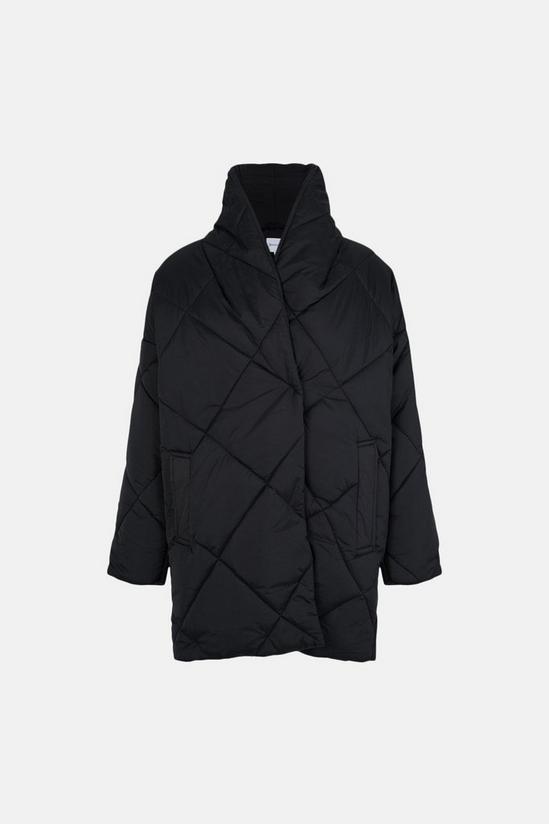 Warehouse Diamond Quilted Wrap Padded Jacket 4