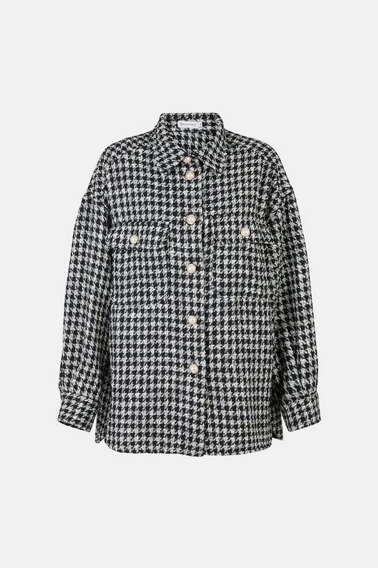 Warehouse Dogstooth Tweed Overshirt 4