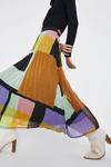 Warehouse Colourblock Pleated Midaxi Skirt thumbnail 1