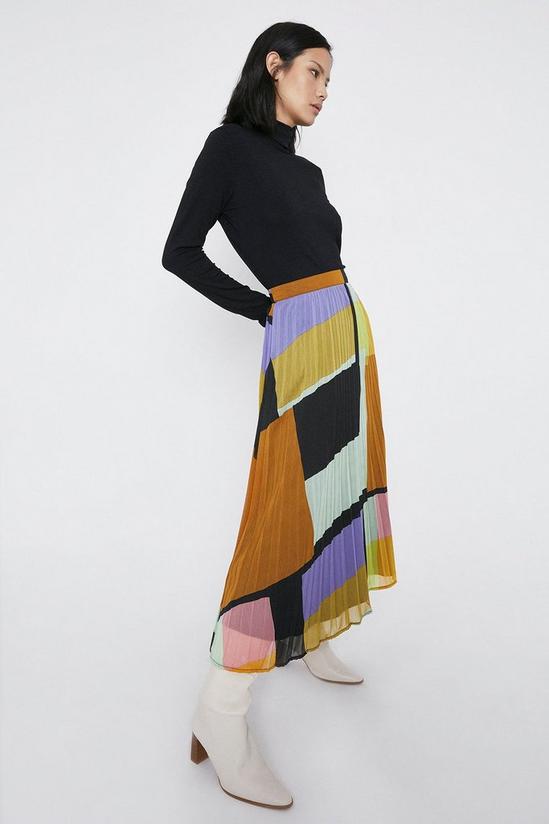Warehouse Colourblock Pleated Midaxi Skirt 4