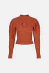 Warehouse Cut Out Puff Sleeve Cropped Jumper thumbnail 5
