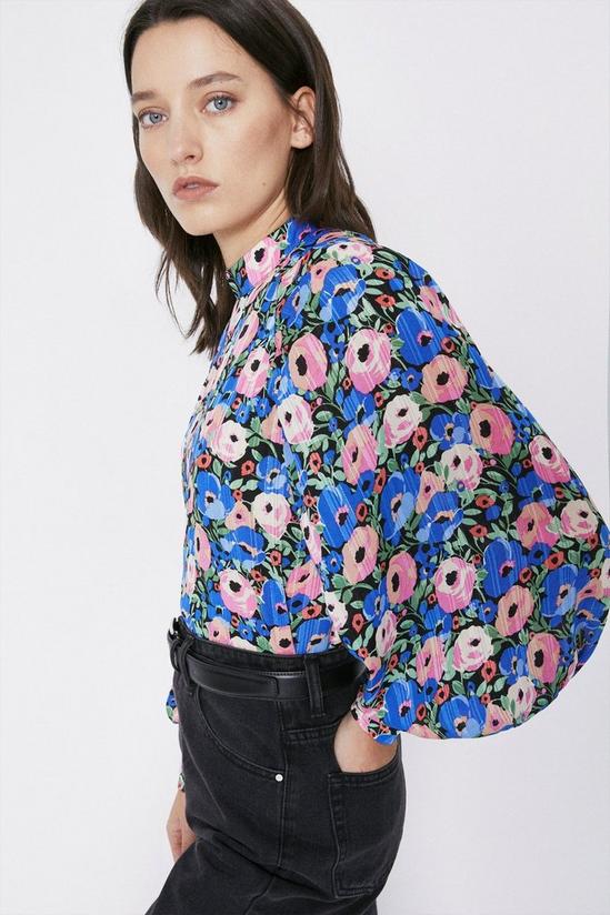 Warehouse Bold Floral Big Sleeve Top 2