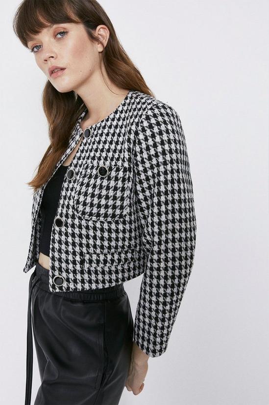 Warehouse Dogstooth Crop Jacket 1