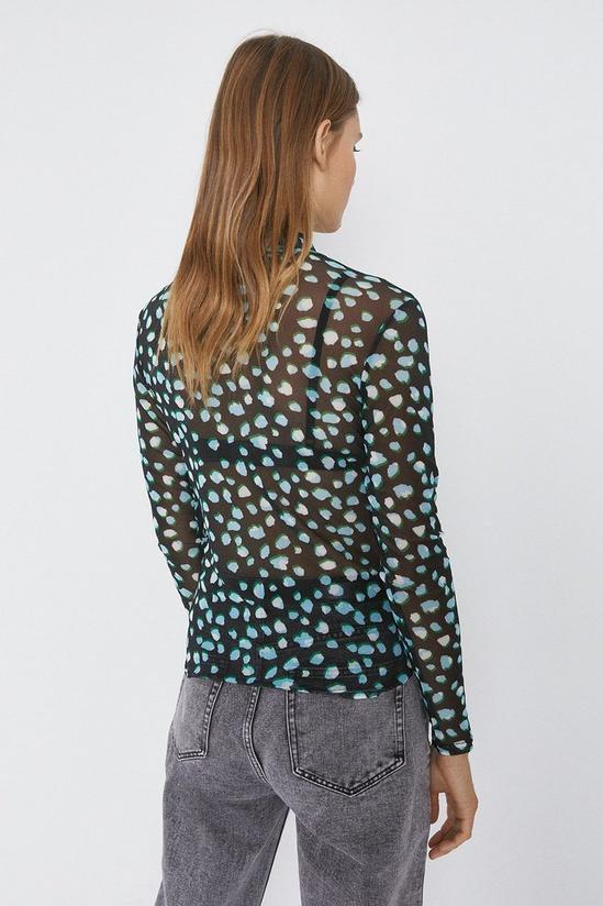 Warehouse Printed Funnel Neck Top 3