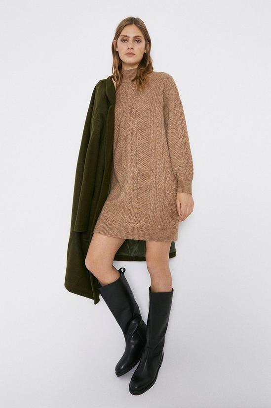 Warehouse Cable Premium Wool Blend Knit Dress 2