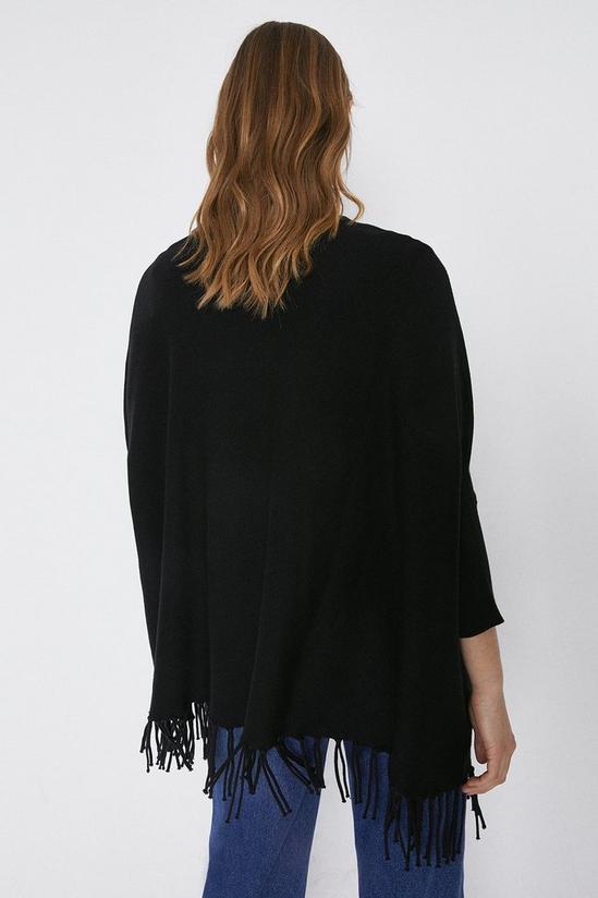 Warehouse Eyelet Detail Knitted Cape 3