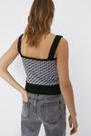 Warehouse Geo Jacquard Knitted Cropped Vest thumbnail 3