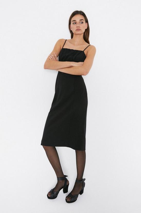 Warehouse Rouched Bodice Tailored Midi Dress 1