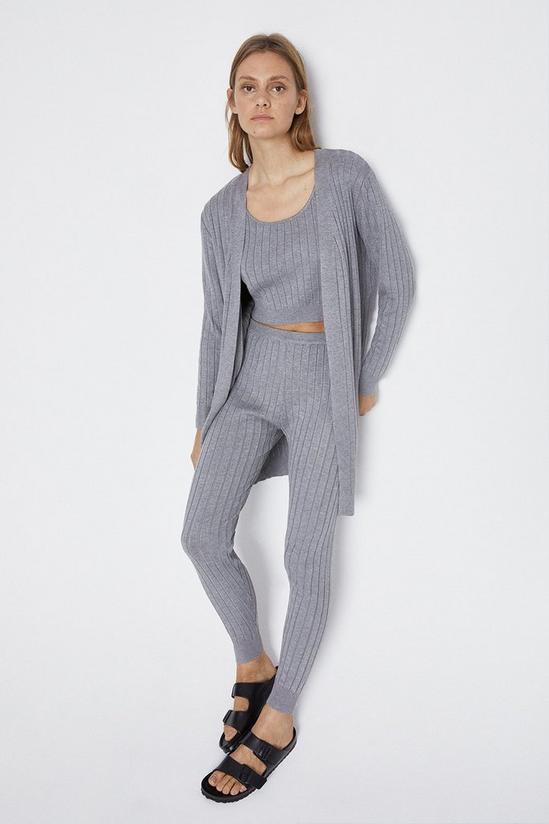 Warehouse Ribbed Knitted 3 Pieces Loungewear Set 2