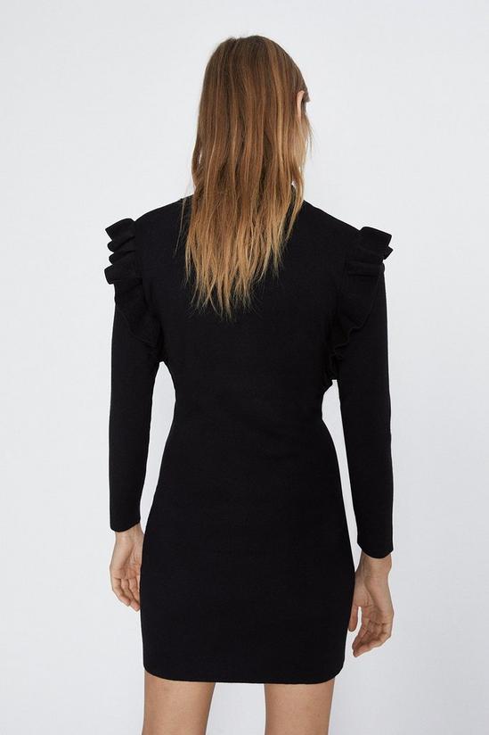 Warehouse Frill Detail Knitted Dress 3