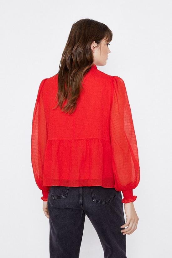 Warehouse Textured Smocked Detail Top 3