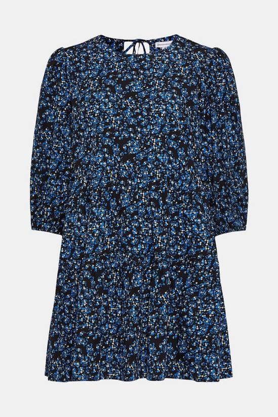 Warehouse Floral Tiered Puff Sleeve Mini Dress 4