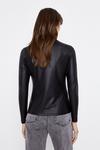 Warehouse Faux Leather Funnel Neck Top thumbnail 3