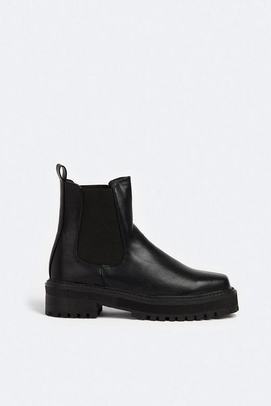 Warehouse Square Front Chunky Pull On Chelsea Boot 1