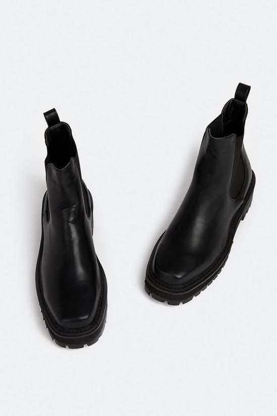 Warehouse Square Front Chunky Pull On Chelsea Boot 2