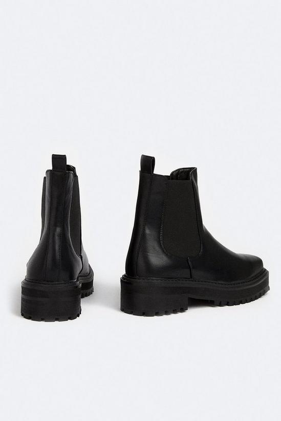 Warehouse Square Front Chunky Pull On Chelsea Boot 3
