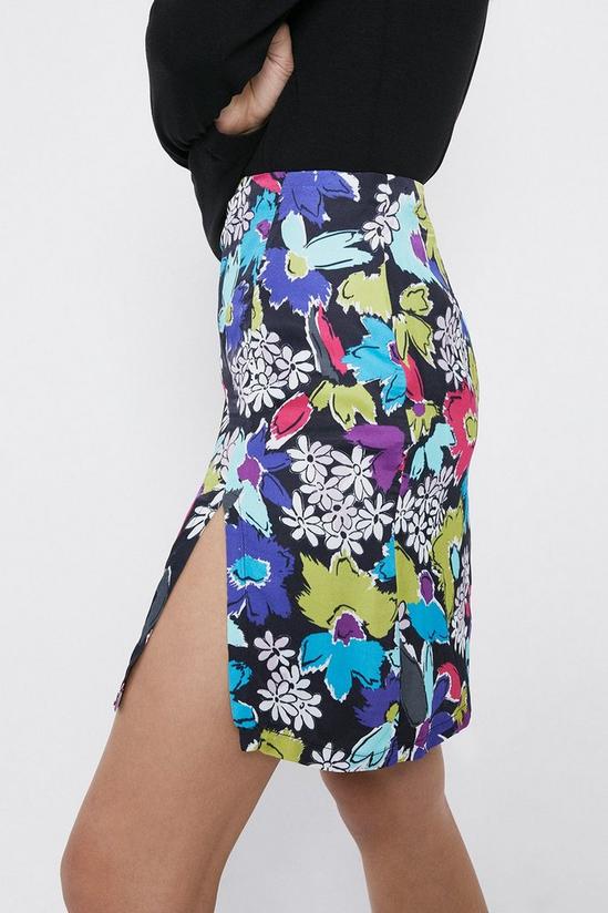Warehouse Side Split A-Line Mini Skirt 2