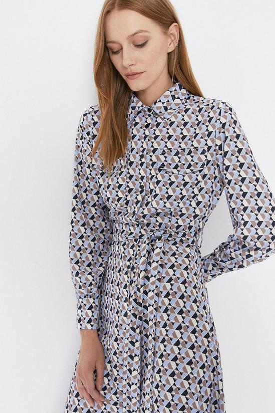 Warehouse Geo Print Midi Shirt Dress 2