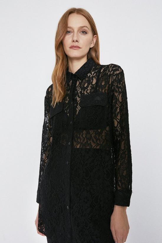 Warehouse All Over Lace Long Shirt 2