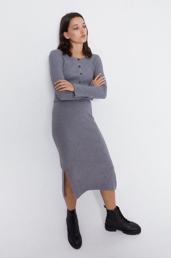 Warehouse Knitted Ribbed Scoop Neck Cardigan 2
