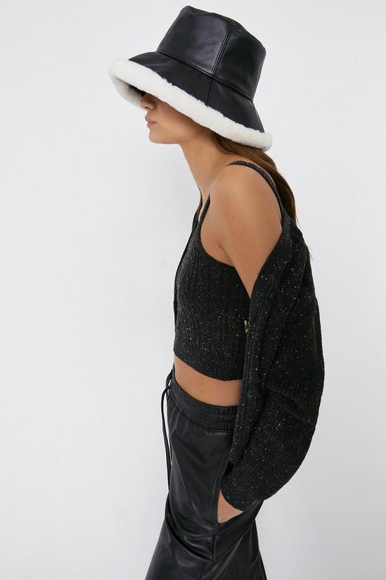 Warehouse Cable Knit Crop Top And Cardigan Set 1