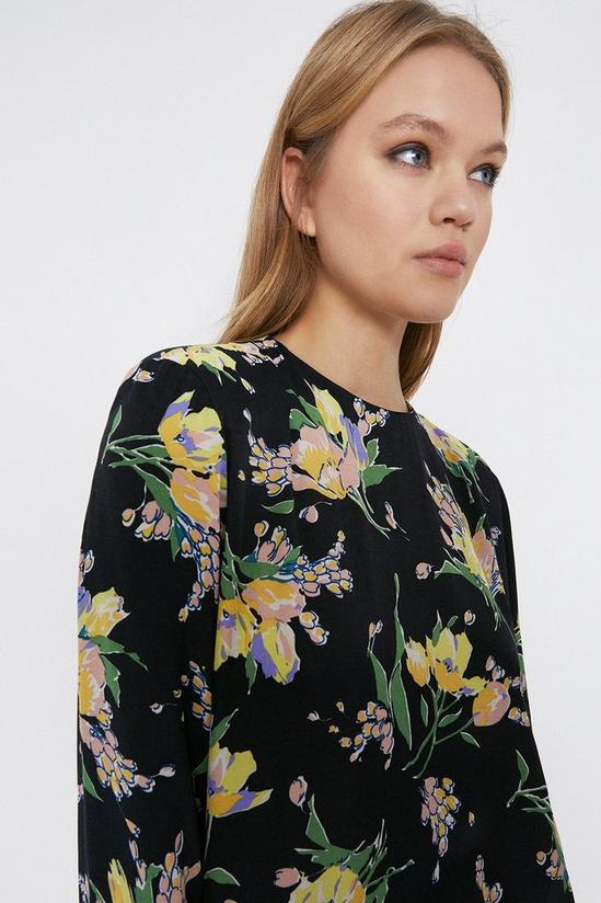 Warehouse Floral Bold Sholder Mini Dress 2