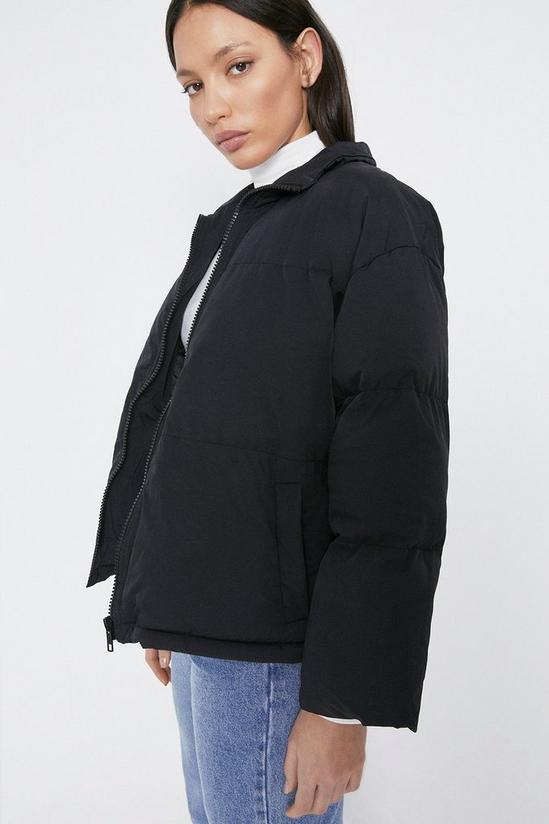 Warehouse Zip Front Funnel Neck Padded Jacket 1