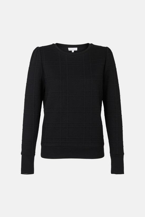 Warehouse Quilted Check Puff Sleeve Sweat 4