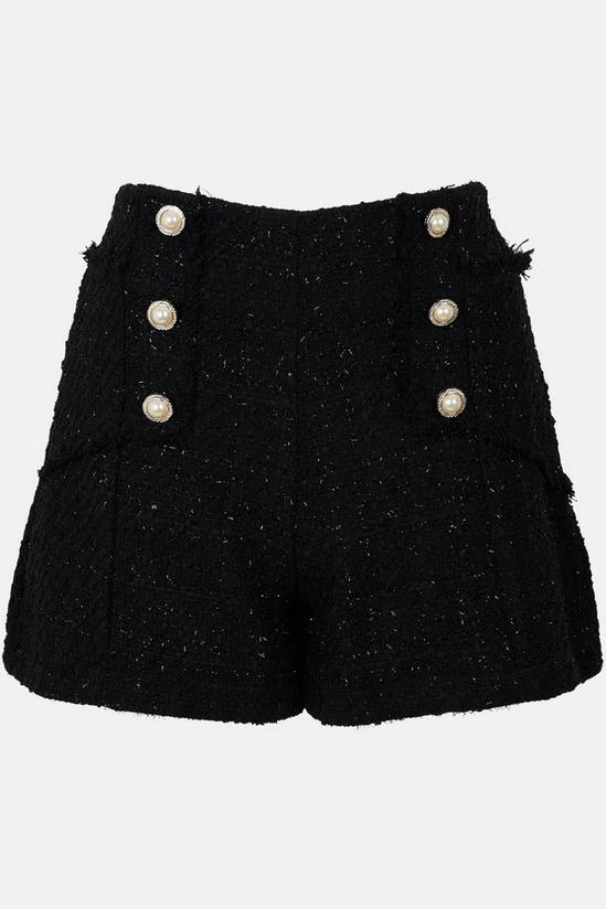 Warehouse Tweed Button Detail Tailored Shorts 4