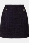 Warehouse Tweed Button Detail Mini Skirt thumbnail 4