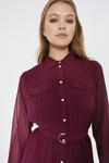 Warehouse Pleated Midi Shirt Dress thumbnail 2
