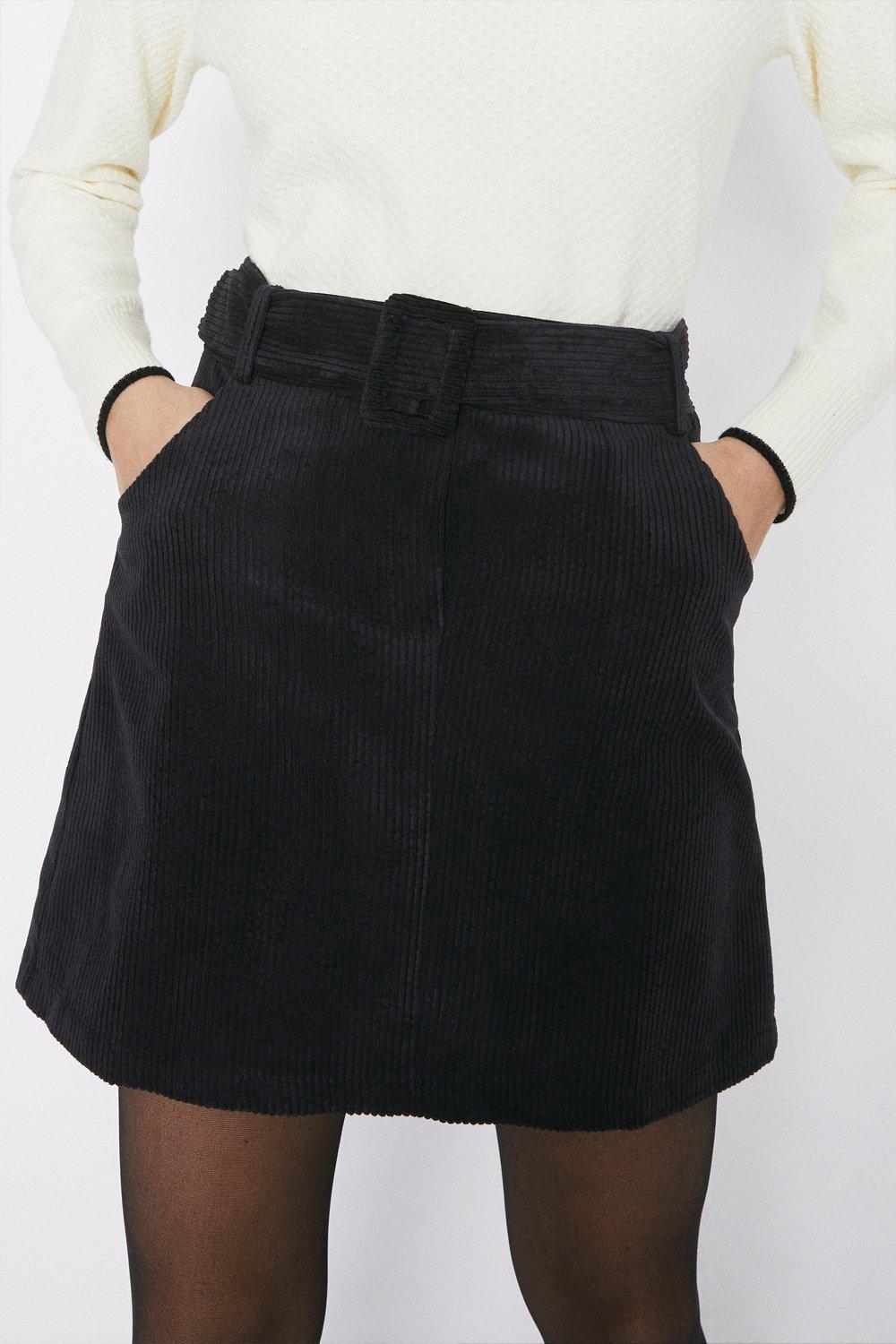 Black mini 2024 cord skirt