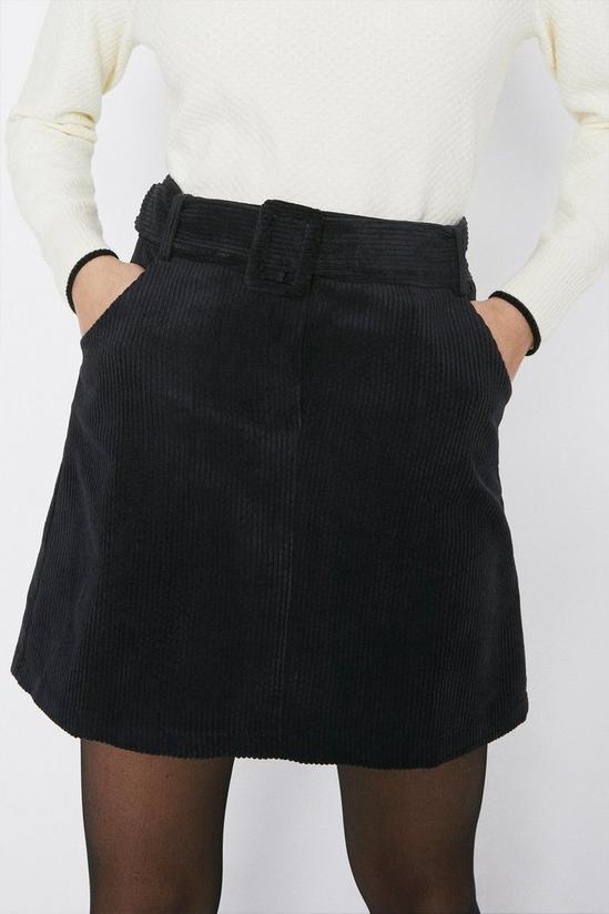 Warehouse Cord Belted Mini Skirt 2