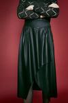 Warehouse Faux Leather Wrap Detail Skirt thumbnail 4