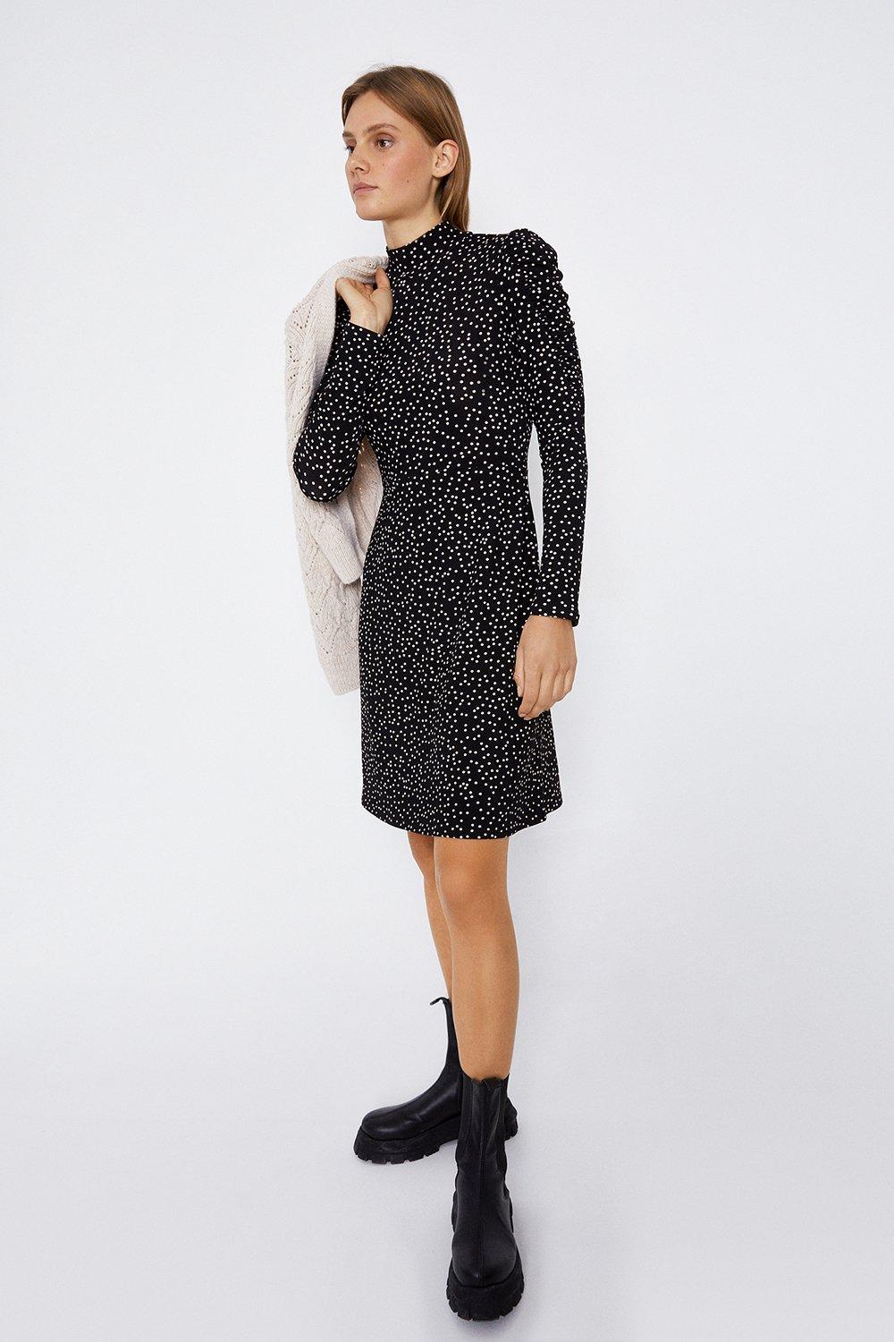 Warehouse black cheap spot dress