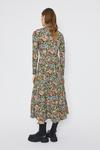 Warehouse Printed Tiered Funnel Neck Midi Dress thumbnail 3
