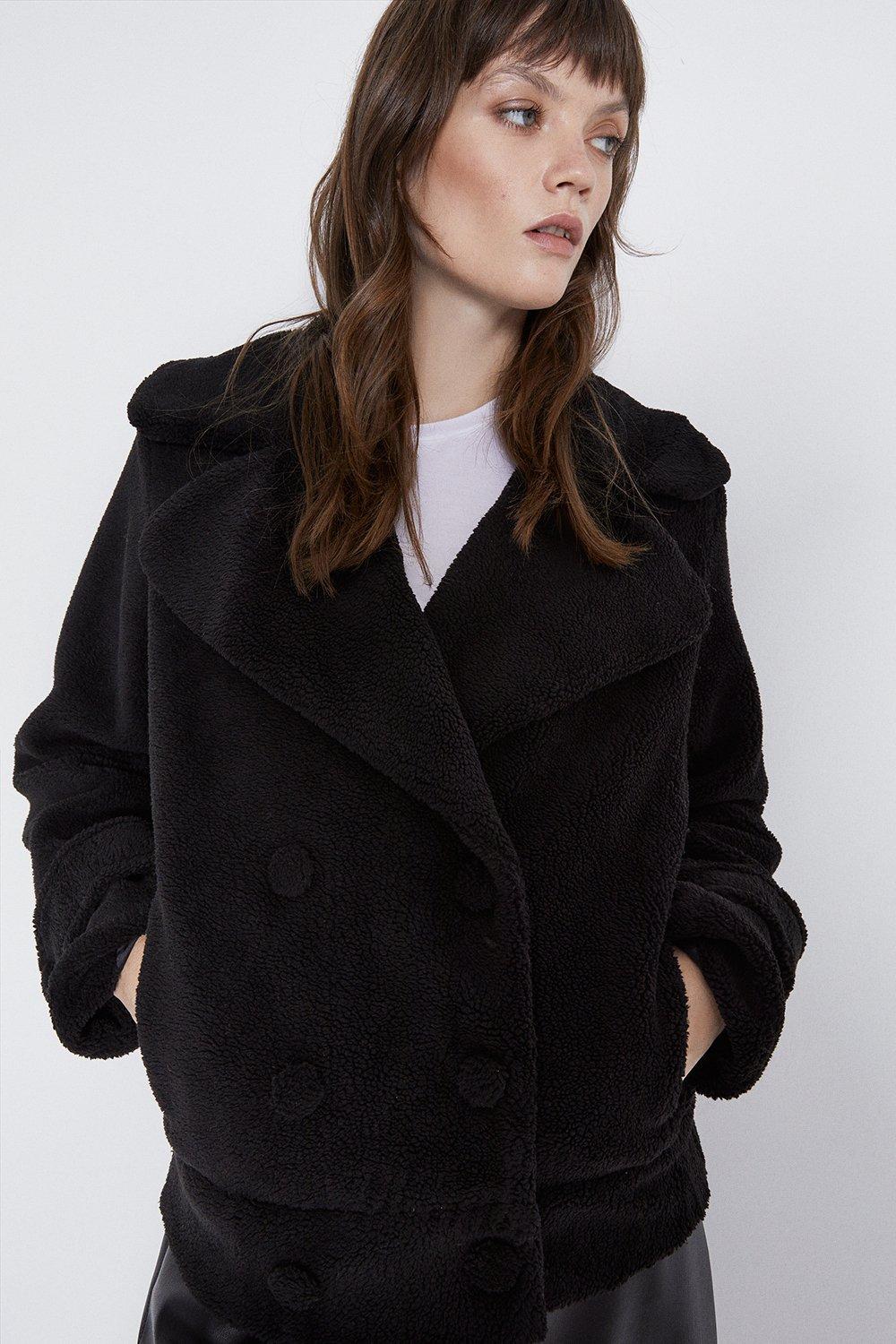 Warehouse double hot sale breasted coat