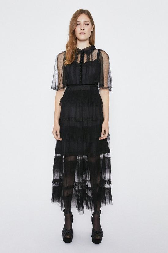 Warehouse Tulle Tiered Midaxi Dress 2